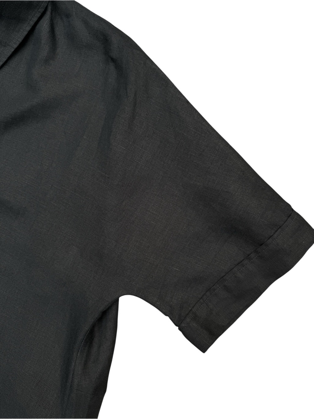 COS 100% Linen Summer Black Maxi Shirt Dress Oversized Size S - Picture 5 of 7